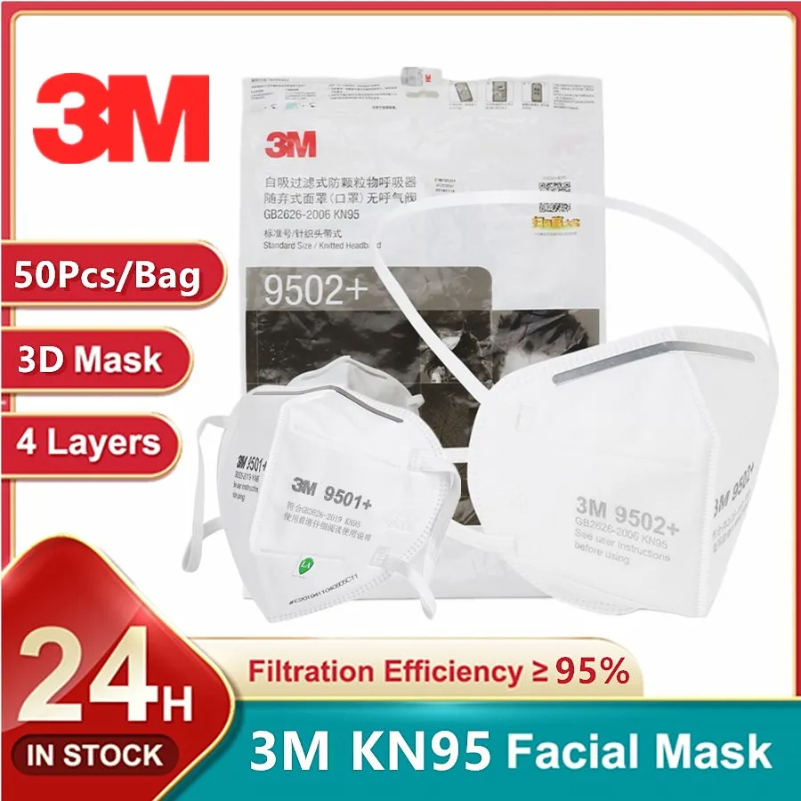 3M Mask 9502+ - 3M KN95 قناع الوجه 9501 +/9502