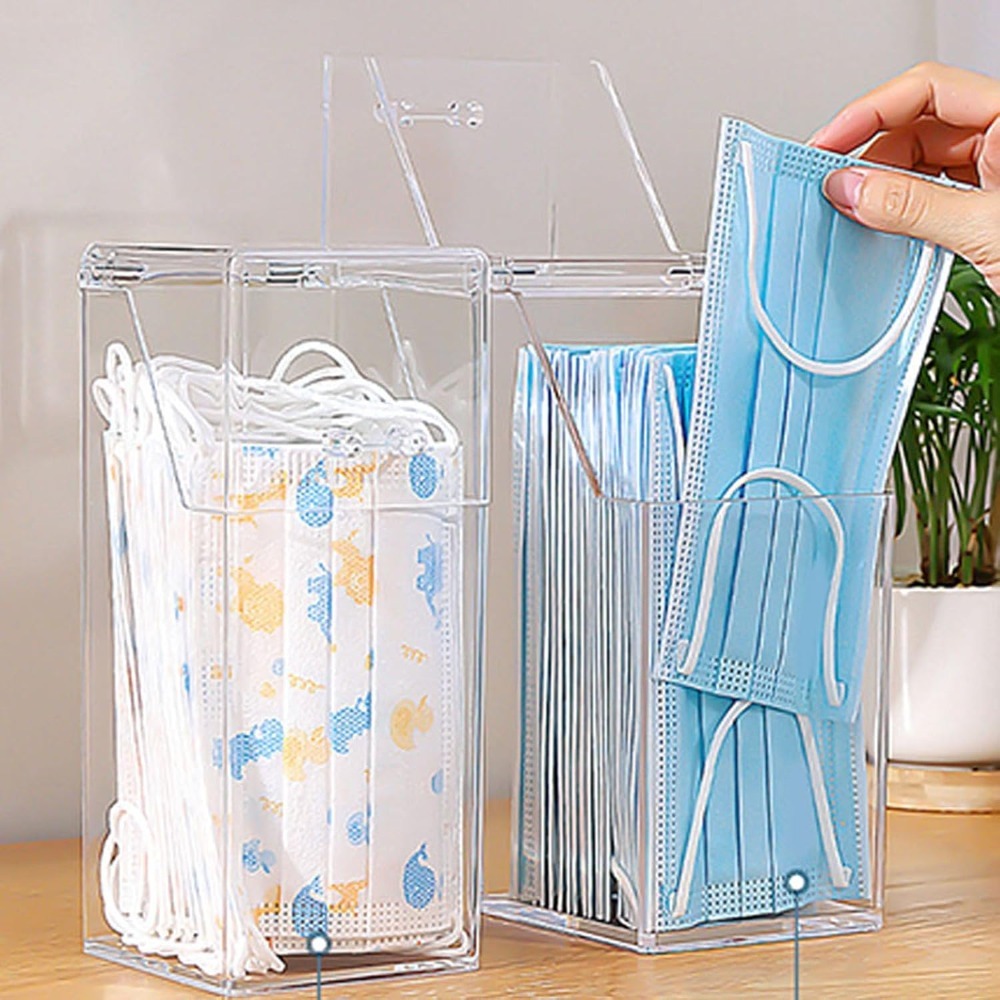 حامل أقنعة الوجه مع غطاء، حامل - مراجعة Face Mask Storage Box وسعره