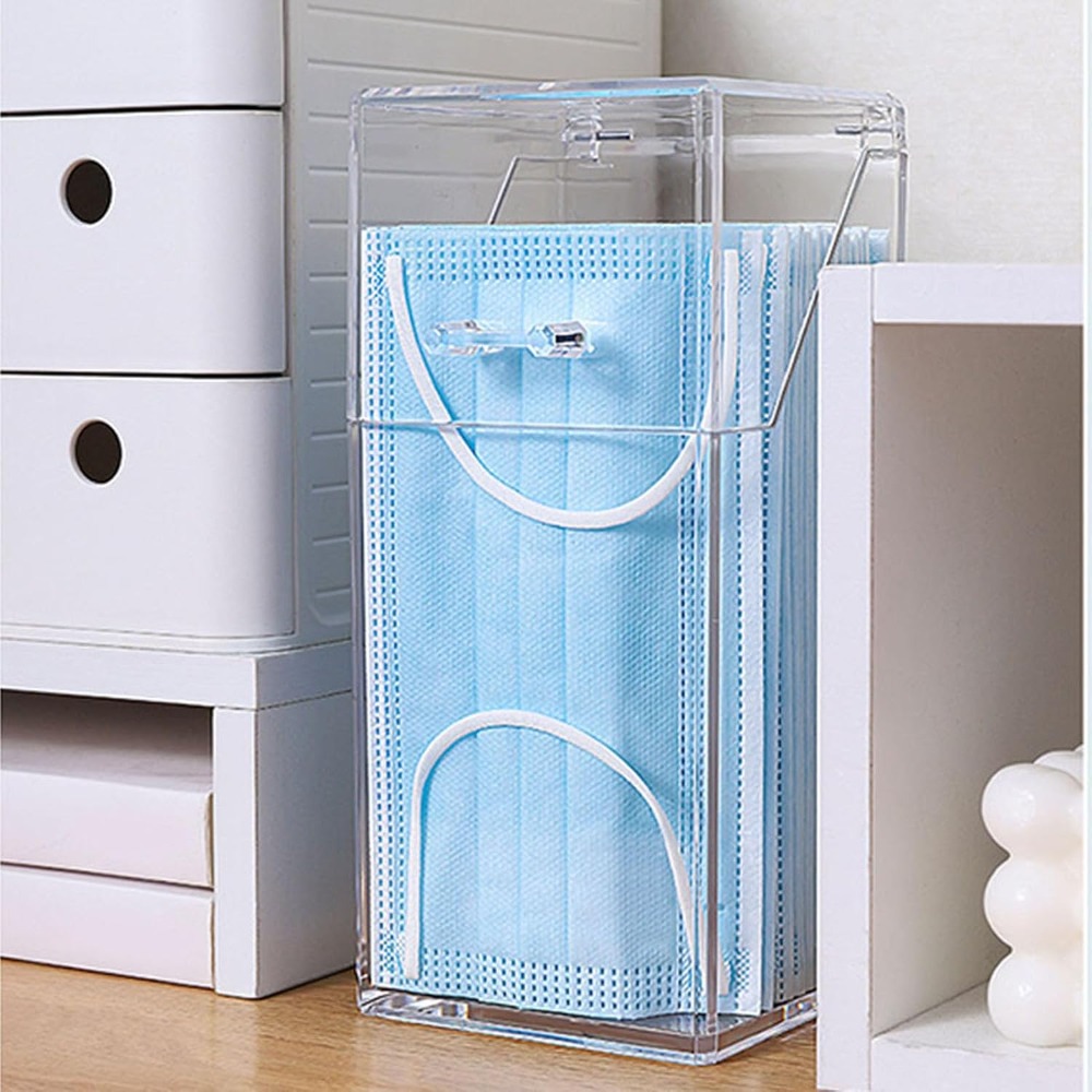 موزع أقنعة الوجه بغطاء، صندوق  - مراجعة Face Mask Storage Box وسعره