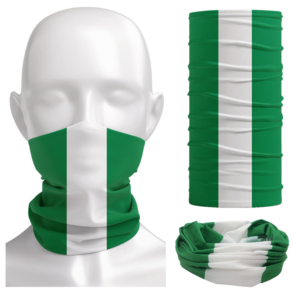 نيجيريا العلم باندانا النساء ا - مراجعة Neck Gaiter Face Cover وسعره